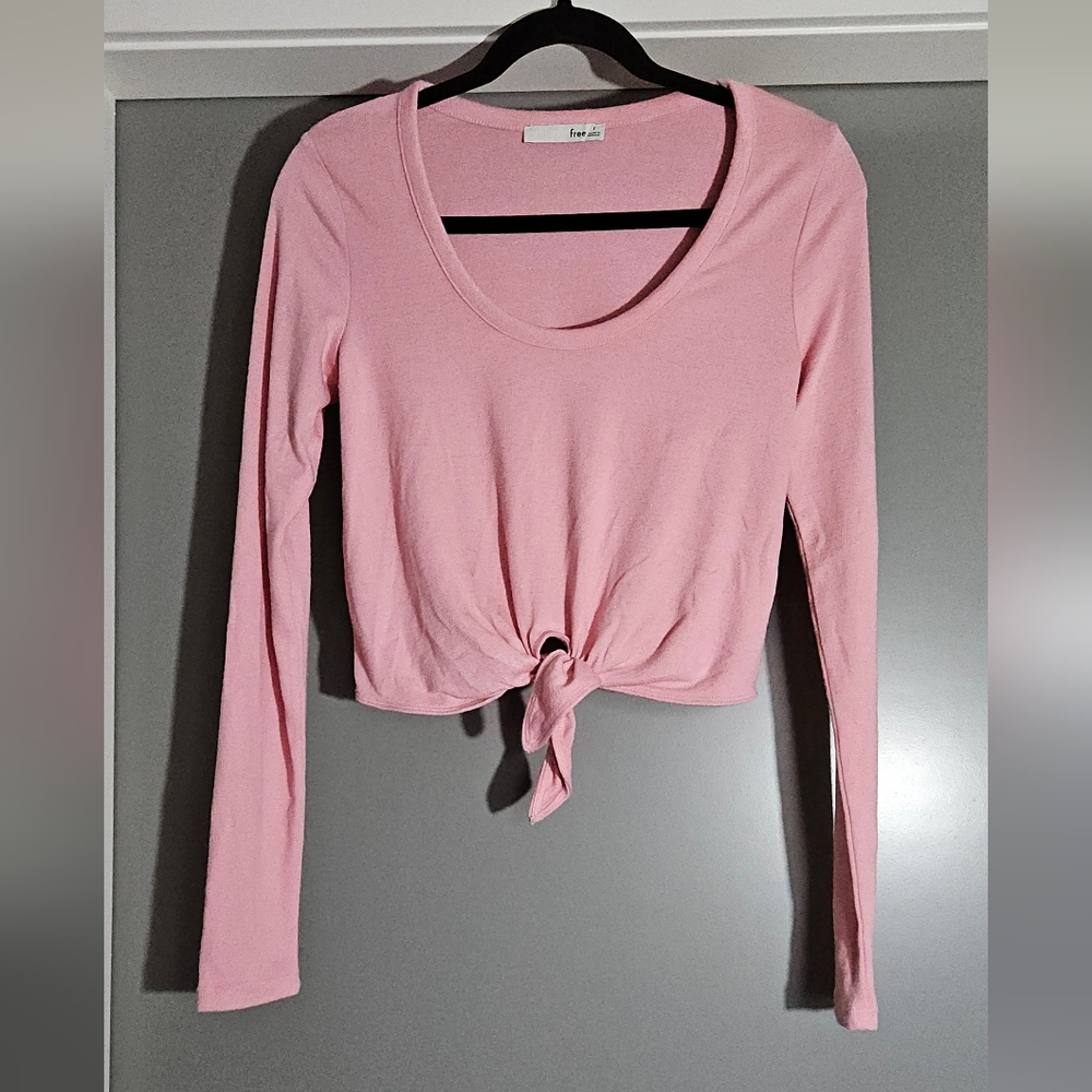 Wilfred Free Blush Pink Tie-Front Long Sleeve